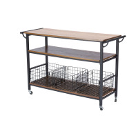 Baxton Studio YLX-0001-KC Lancashire Kitchen Cart